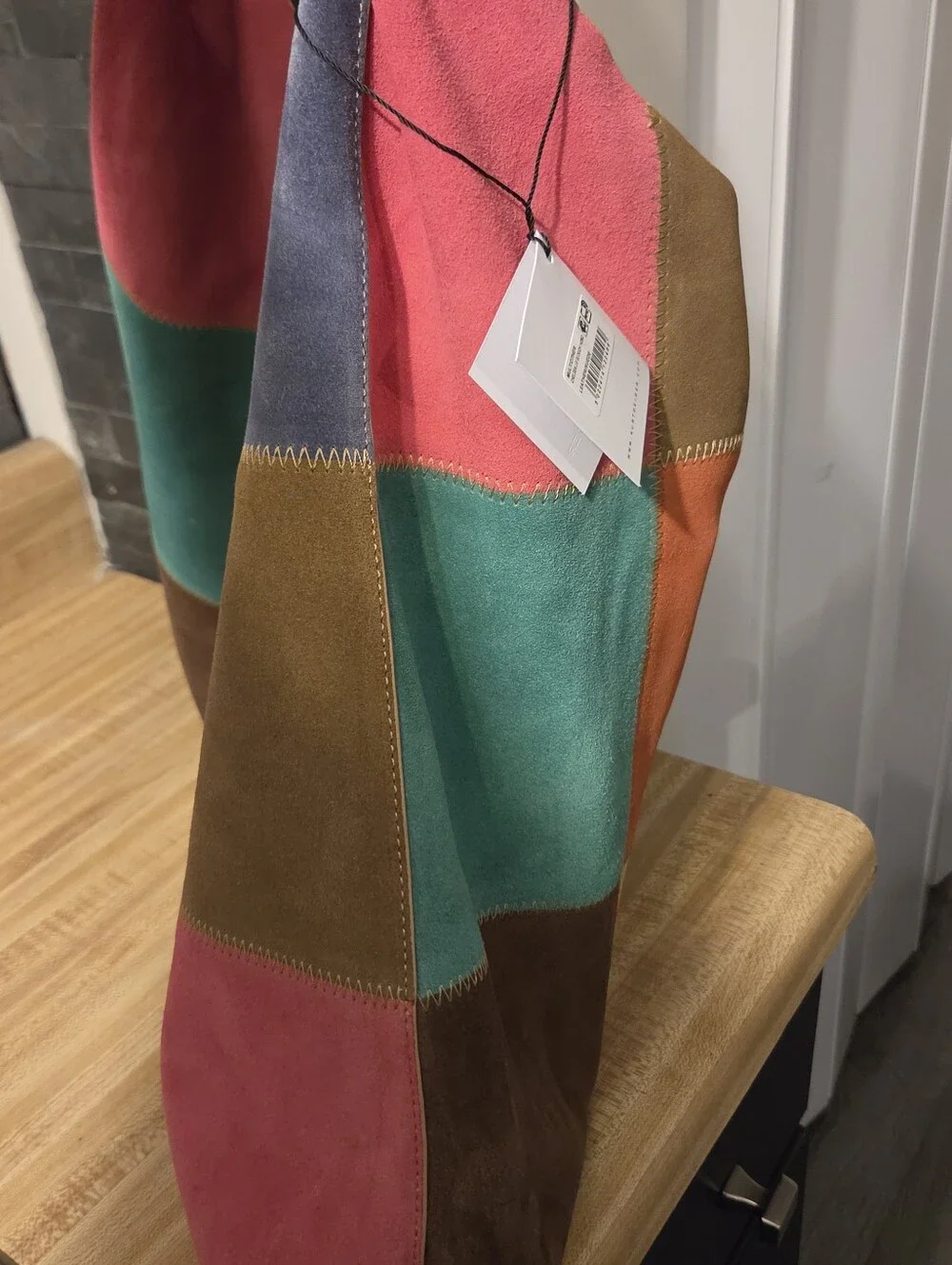 Kurt Geiger NWT Suede Patchwork Hobo Bag & Dustbag